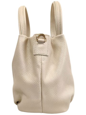 ORE10 Leren handtas beige - (B)34 x (H)21 x (D)13 cm