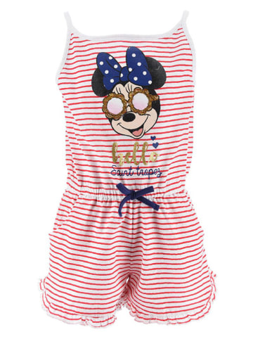 Disney Minnie Mouse Jumpsuit "Minnie" in Rot/ Weiß