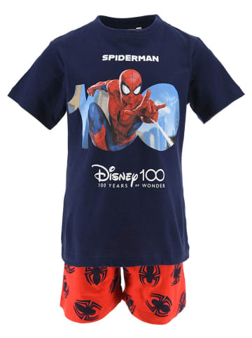 Spiderman Pyjama "Disney 100" in Dunkelblau/ Rot