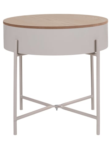 House Nordic Beistelltisch "Sisco" in Hellbraun/ Beige - (H)40 x Ø 40 cm