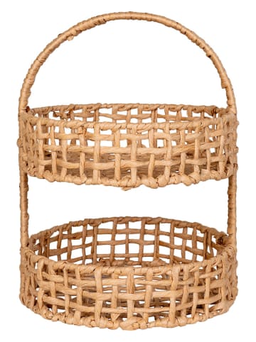 House Nordic Dekotablett "Andia" in Hellbraun - (H)39 x Ø 29 cm