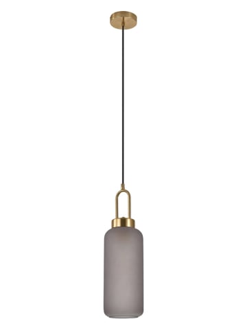 House Nordic Hanglamp "Luton" lichtgrijs/goudkleurig - (H)46 x Ø 13 cm