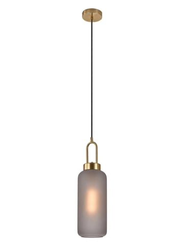 House Nordic Hanglamp "Luton" lichtgrijs/goudkleurig - (H)46 x Ø 13 cm