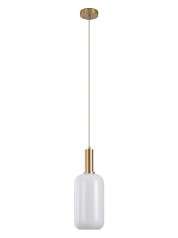 House Nordic Hanglamp "Chelsea" wit/goudkleurig - (H)41 x Ø 13 cm