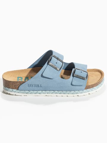 BAYTON Leder-Pantoletten "Benalla" in Hellblau