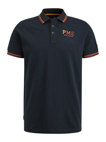 PME Legend Poloshirt in Dunkelblau/ Orange
