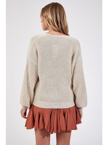 Happiness Istanbul Kardigan w kolorze kremowym