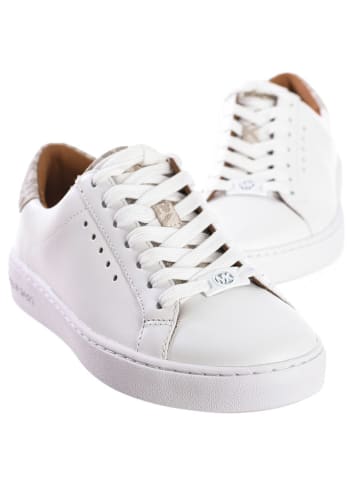 Michael Kors Skórzane sneakersy w kolorze biało-beżowym