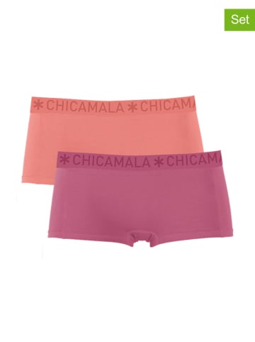 Muchachomalo 2-delige set: boxershorts paars/lichtroze