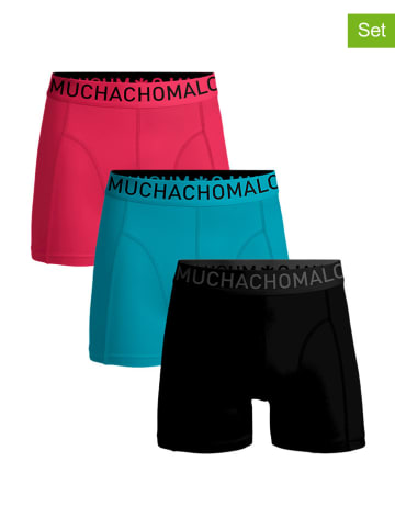 Muchachomalo 3-delige set: boxershorts roze/blauw/zwart