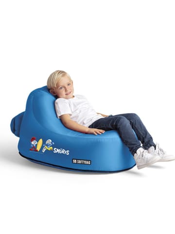 SOFTYBAG Kinder-Luftsessel "Chair Kids Smurf" in Blau - (B)85 x (H)70 x (T)88 cm
