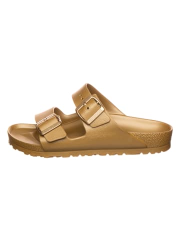 Birkenstock Pantoletten "Arizona" in Gold - Weite N