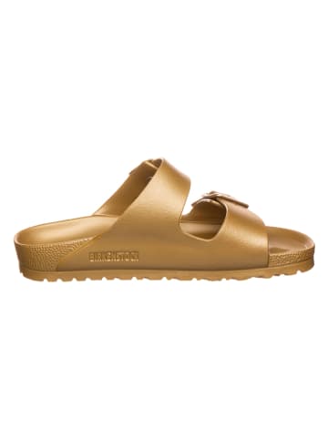 Birkenstock Pantoletten "Arizona" in Gold - Weite N