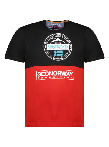 Geographical Norway Shirt "Juillon" in Schwarz/ Rot