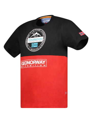 Geographical Norway Shirt "Juillon" in Schwarz/ Rot