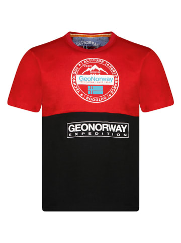 Geographical Norway Shirt "Juillon" in Rot/ Schwarz