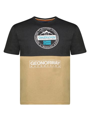 Geographical Norway Shirt "Juillon" in Beige/ Schwarz
