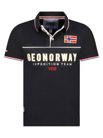 Geographical Norway Koszulka polo "Kerato" w kolorze czarnym