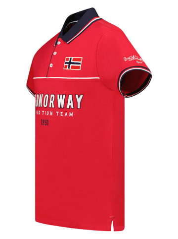 Geographical Norway Koszulka polo "Kerato" w kolorze czerwonym