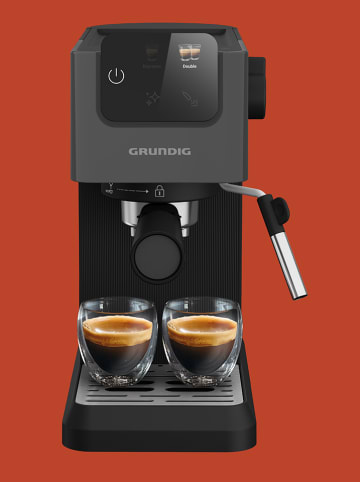 GRUNDIG Siebträgermaschine in Schwarz - (B)14,4 x (H)30,8 x (T)42,3 cm