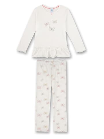 Sanetta Pyjama wit/lichtroze