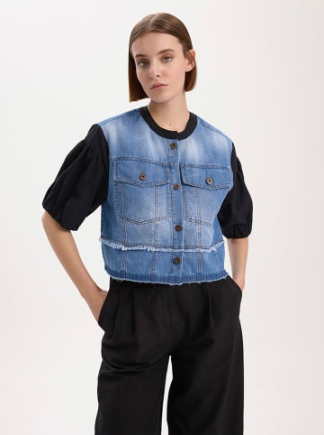 BGN Jeansjacke in Blau/ Schwarz