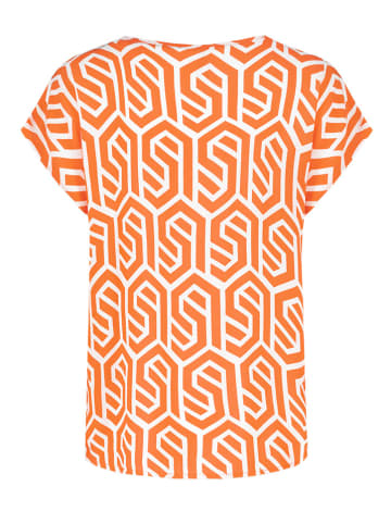 Sublevel Bluse in Orange/ Weiß