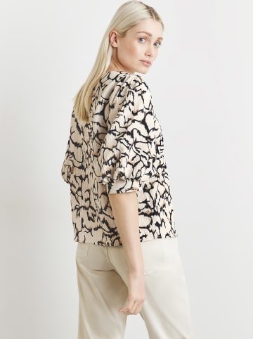 TAIFUN Bluse in Creme/ Schwarz