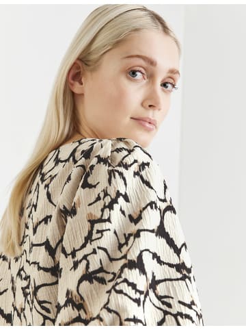 TAIFUN Bluse in Creme/ Schwarz
