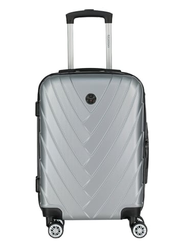 Geographical Norway Hardcase-Trolley "Salamanque" in Silber - (B)34 x (H)52 x (T)21 cm