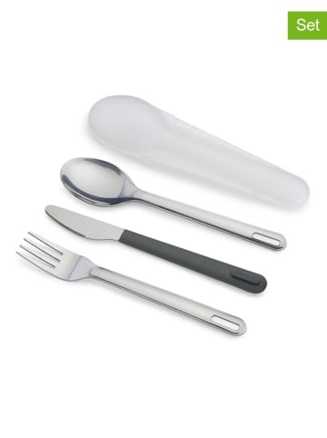 JosephJoseph 3-delige reisbestekset "Go Eat" zilverkleurig