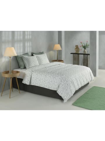 Zo!Home Beddengoedset "Ramoscello" wit/groen