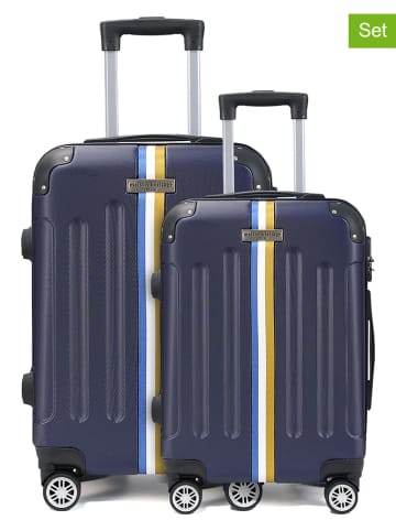 maison héritage PARIS 2-delige trolleyset "Rivoli" donkerblauw