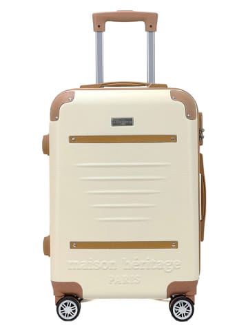 maison héritage PARIS Hardcase-trolley "Trocadero" crème - (B)34 x (H)55 x (D)22 cm