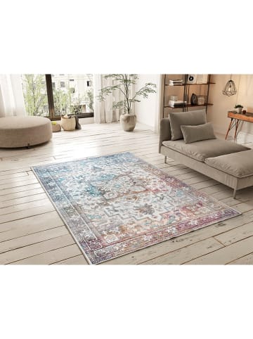 Atticgo Kurzflor-Teppich "Class" in Beige/ Blau