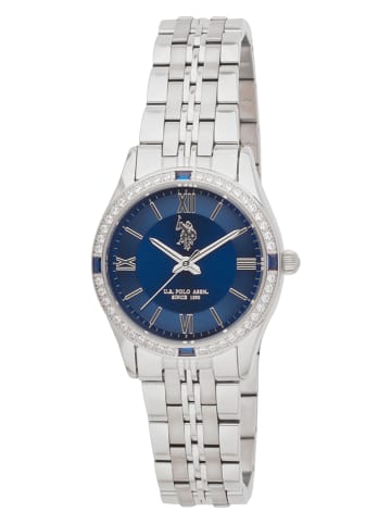 U.S. Polo Assn. Quarzuhr in Silver/ Dunkelblau