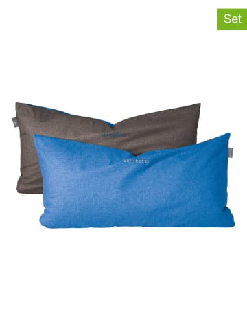 Schiesser Poszewki renforcé (2 szt.) w kolorze niebiesko-antracytowym na poduszkę