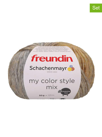 Schachenmayr since 1822 10er-Set: Wollgarne-Mixgarne "freundin my color style" in Sand - 10x 50 g