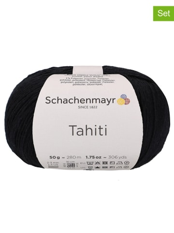 Schachenmayr since 1822 10er-Set: Baumwollgarne "Tahiti" in Schwarz - 10x 50 g