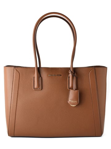 Michael Kors Skórzana torebka w kolorze brązowym - 38 x 30 x 14 cm