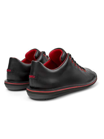 Camper Leder-Sneakers in Schwarz/ Rot