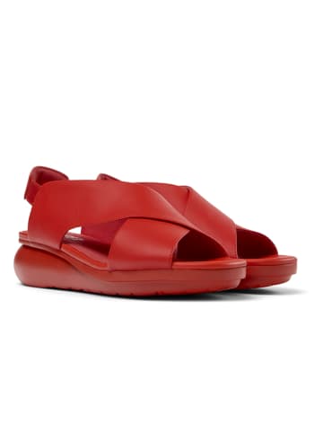 Camper Leren sleehaksandalen rood