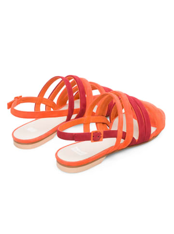 Camper Leder-Sandalen in Orange/ Rot