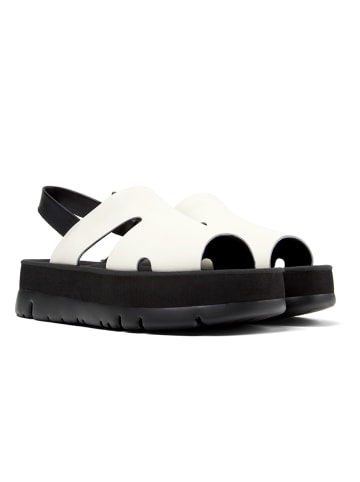 Camper Leren haksandalen wit
