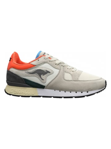 KangaROOS Originals Leder-Sneakers "Coil R1 Og Pop" in Beige/ Orange