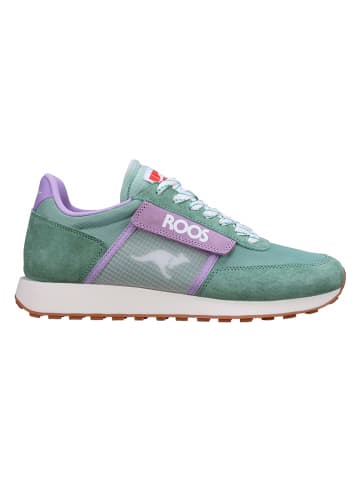 KangaROOS Originals Leder-Sneakers "Flap" in Grün/ Lila