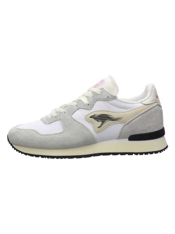 KangaROOS Originals Leder-Sneakers "Aussie Mono" in Weiß/ Grau