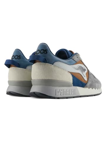 KangaROOS Originals Leder-Sneakers "Coil R1 Gorp" in Dunkelblau/ Creme/ Grau