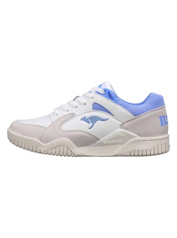 KangaROOS Originals Leder-Sneakers "3 Pointer 2.0" in Weiß/ Hellblau