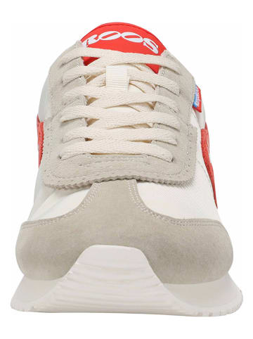 KangaROOS Originals Leder-Sneakers "Aussie 2.0" in Weiß/ Rot